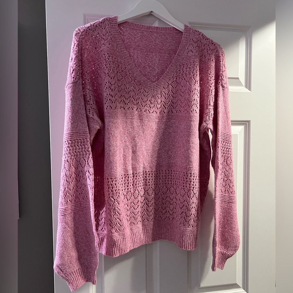 NEW without tags. Chic Soul Women's Pink Sweater - Picture 2 of 5